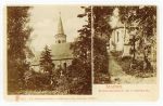 Kościół i cmentarz, pocztówka, 1904